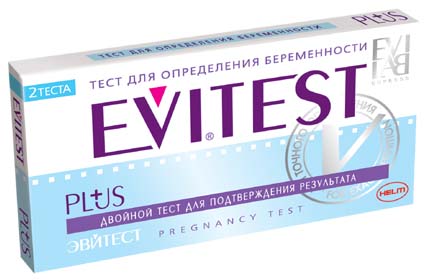 Тест на беременность Evitest Plus №2 (2 тест-полоски)