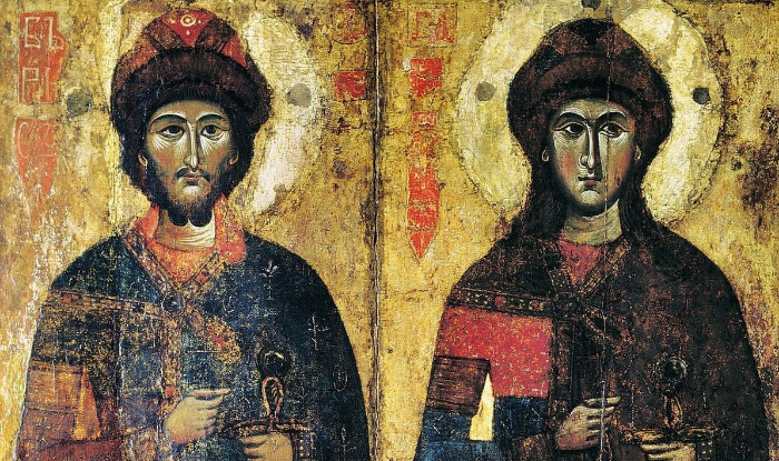 Святой князь Борис с братом Глебом